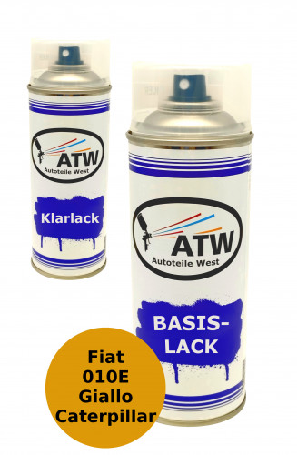 Autolack für Fiat 010E Giallo Caterpillar+400ml Klarlack Set